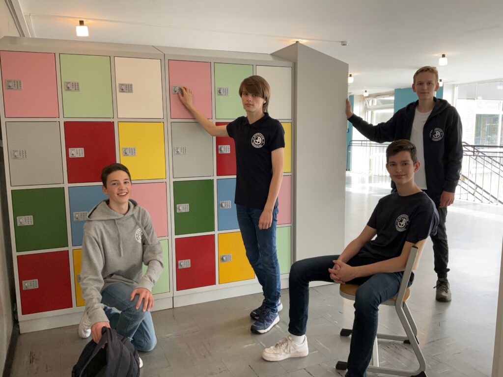 Das Team der Schülerfirma: Johannes Zumdohme, Samuel Tellmann, Matthis Klaaßen und Aaron Eden.